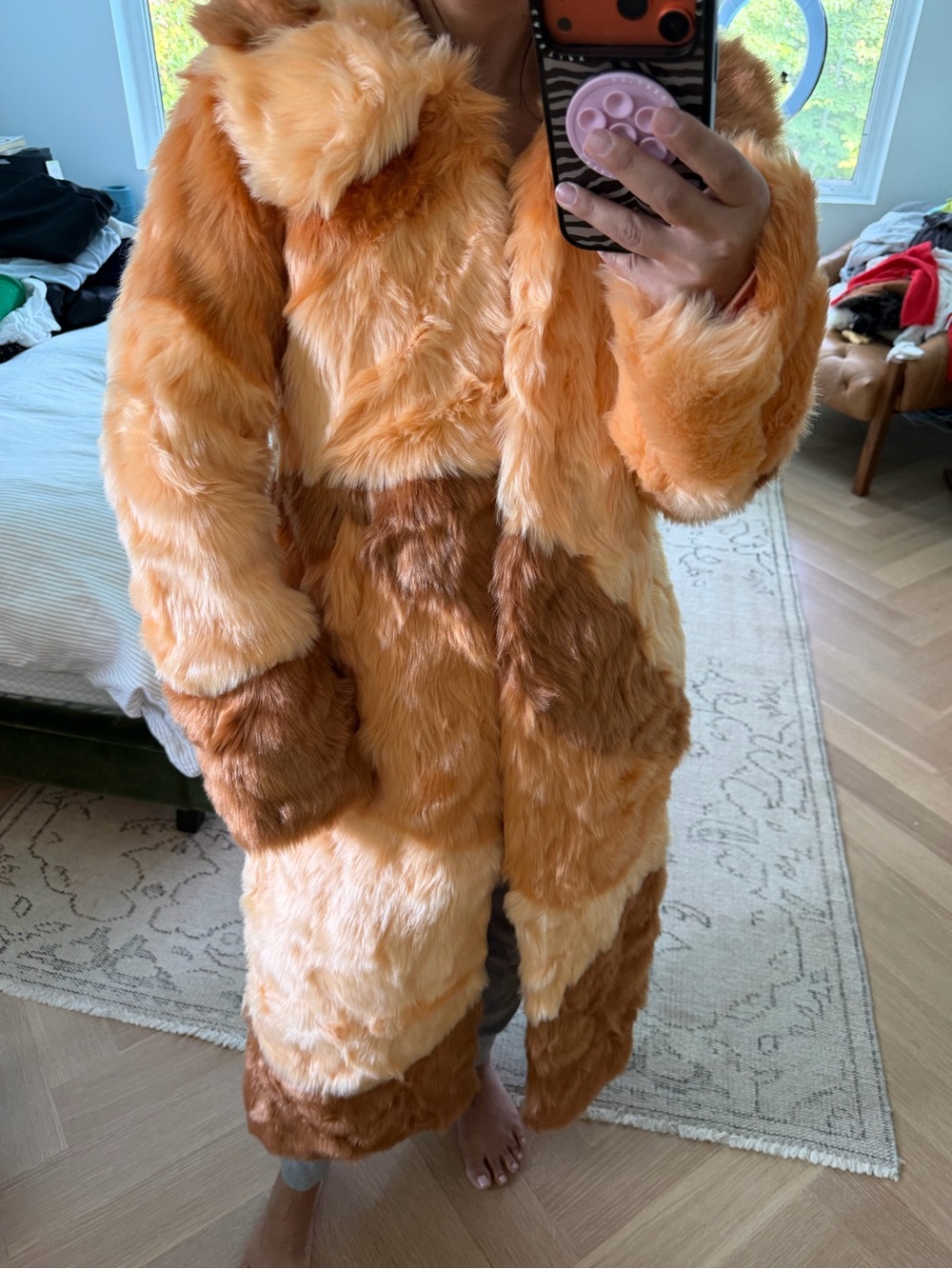 House of Sunny Women's Orange and Tan Coat